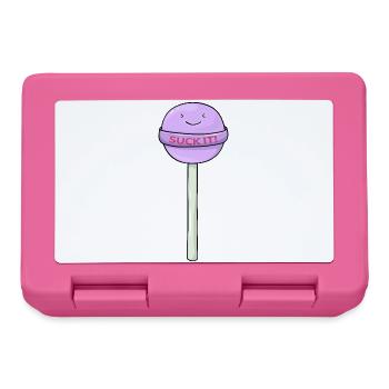 Sucette mignonne avec un dessin animé drôle - Boîte à goûter - rose - Devant