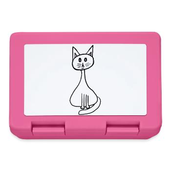 Chat Chats Enfants Caressés Miaulent - Boîte à goûter - rose - Devant