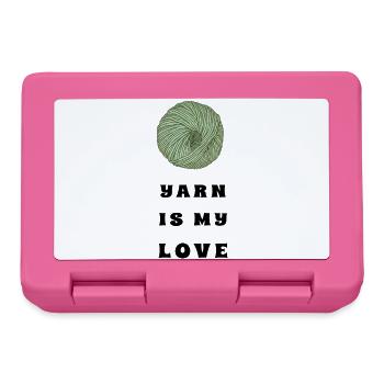 La laine, c’est mon amour – Crochet & tricot - Boîte à goûter - rose - Devant