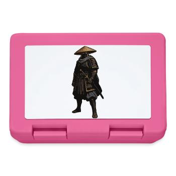 Samurai im Strohhut - Brotdose - Pink - Vorne