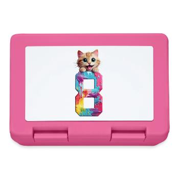 8 YEARS OLD CAT 8TH BIRTHDAY - Lunchbox - pink - Front