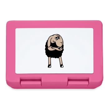 Black Sheep Crossed Arms Insulted Sour - Lunchbox - pink - Front