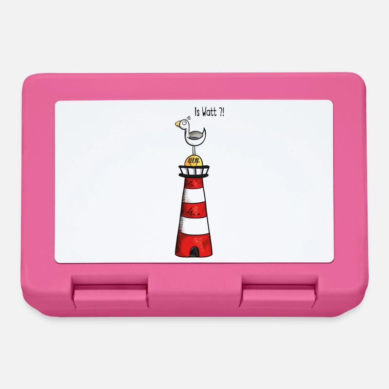 Is Watt Möwe - Nordsee - Leuchtturm - Geschenk - Brotdose - Pink