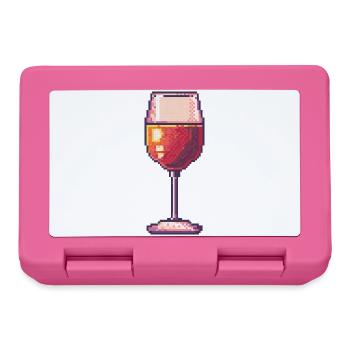 Verre à vin Pixel Retro - Boîte à goûter - rose - Devant