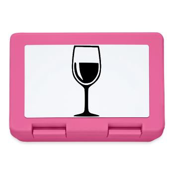 Wine Glass Black Grapevine Wine Gift - Lunchbox - pink - Front