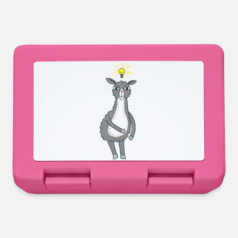 Lama a une idée - Boîte à goûter - rose