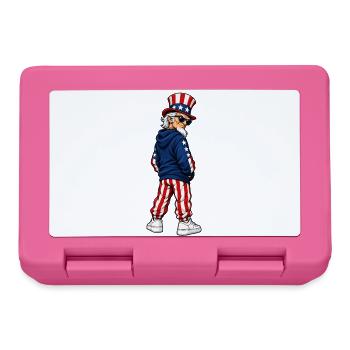 Gangster Amerikanischer Patriot - Brotdose - Pink - Vorne