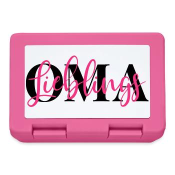 Lieblingsoma - Farben veränderbar - Liebe - Oma - Brotdose - Pink - Vorne