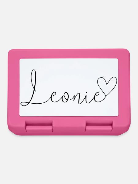 Leonie Name Vorname Mädchen - Brotdose - Pink