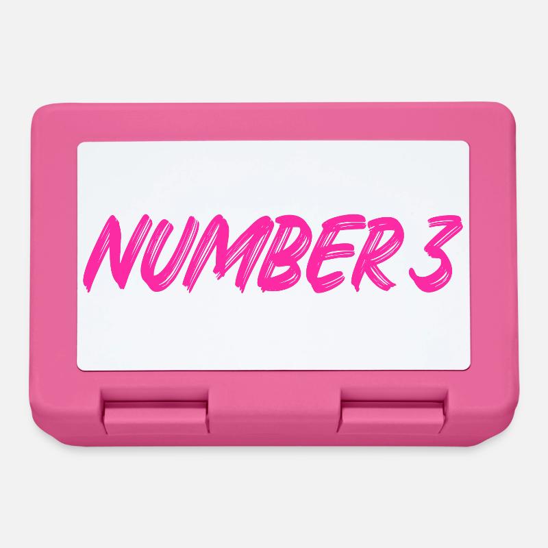 Number 3 - drei - dritter - dritte - 3 - Nummer 3 - Brotdose - Pink