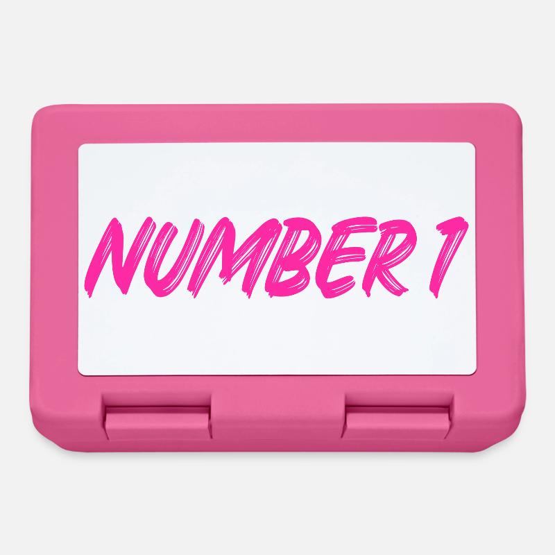 Number 1 - eins - erster - erste - 1 - Nummer 1 - Brotdose - Pink