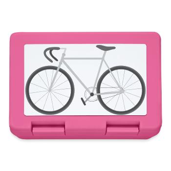 Minimal Bicycle Silhouette Graphic - Lunchbox - pink - Front