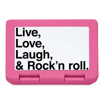 live love laugh and rock and roll - Brotdose - Pink - Vorne