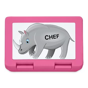 Nashorn, Chef, rhino, Boss, Ceo, lustiges Geschenk - Brotdose - Pink - Vorne