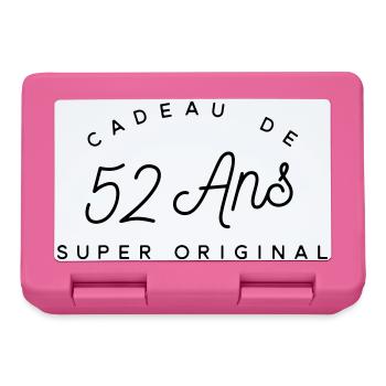 Cadeau 52 ans  - Boîte à goûter - rose - Devant