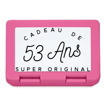 Cadeau 53 ans  - Boîte à goûter - rose - Devant