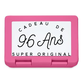 Cadeau 96 ans  - Boîte à goûter - rose - Devant