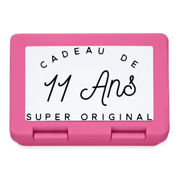 Cadeau 11 ans  - Boîte à goûter - rose - Devant