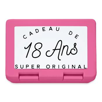 Cadeau 18 ans  - Boîte à goûter - rose - Devant