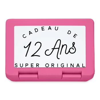 Cadeau 12 ans  - Boîte à goûter - rose - Devant