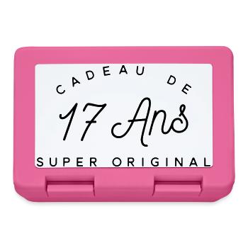Cadeau 17 ans  - Boîte à goûter - rose - Devant