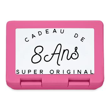 Cadeau 8 ans - Boîte à goûter - rose - Devant