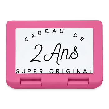 Cadeau 2 ans  - Boîte à goûter - rose - Devant