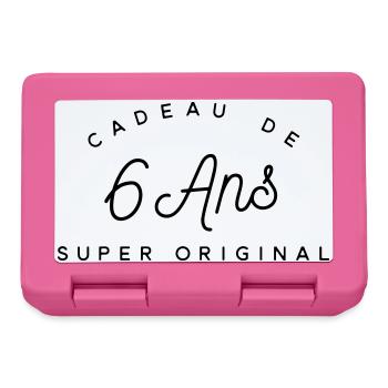 Cadeau 6 ans  - Boîte à goûter - rose - Devant