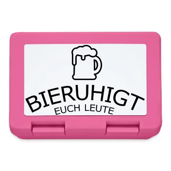 Bieruhigt euch Leute - Brotdose - Pink - Vorne