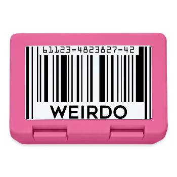 Weirdo Barcode Shirt Geek Feiern Seltsamkeit - Brotdose - Pink - Vorne