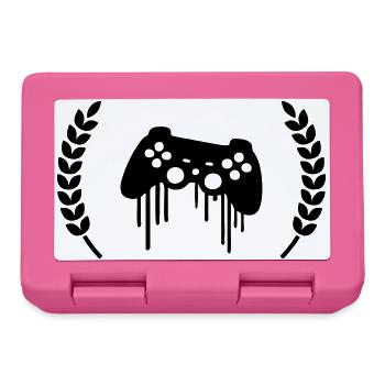 gaming kontroller kranz wappen - Brotdose - Pink - Vorne