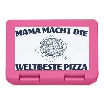 Mama macht die weltbeste Pizza - Pizzabäckerin - Brotdose - Pink - Vorne