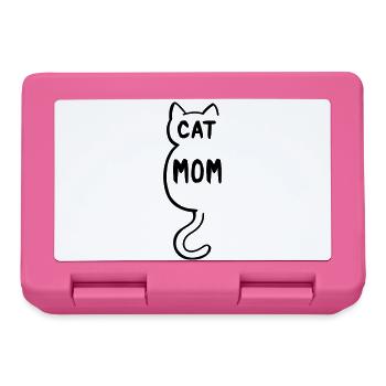 Cat Mom - Katzen Mama - Cartoon - Brotdose - Pink - Vorne