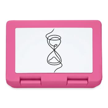 Hourglass Sketch – Time and Transience - Lunchbox - pink - Front