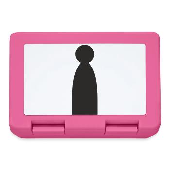 Minimalist Figure Woman - Silhouette - Lunchbox - pink - Front