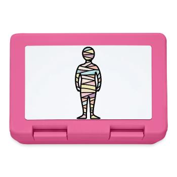 Mumie Halloween Symbol Pastell - Brotdose - Pink - Vorne