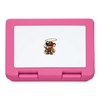 Cowboy-Maus-Beute-Greifer - Brotdose - Pink - Vorne