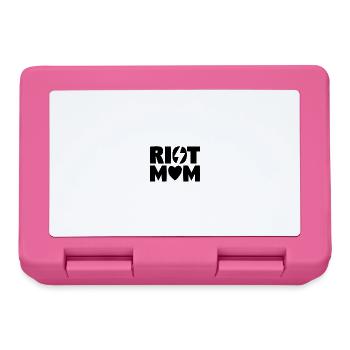 Logo de « RIOT MOM » - Boîte à goûter - rose - Devant