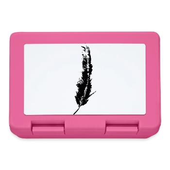KEIKO feather V Feather Freedom BW black and white bab - Lunchbox - pink - Front