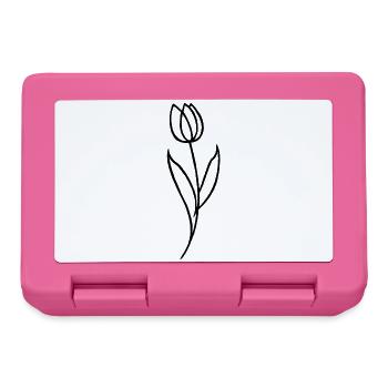 Sketch of a Black Flower - Lunchbox - pink - Front
