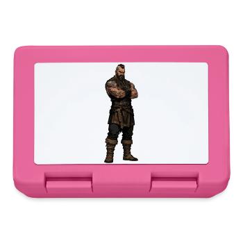 Barbarian warrior in leather - Lunchbox - pink - Front