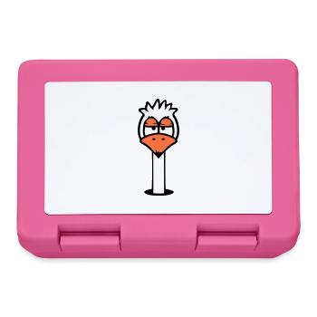 Bird Ground Hole Annoyed Tired Angry Frustrated - Lunchbox - pink - Front