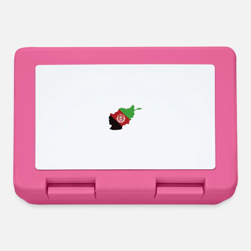 Afghanistan Map Flag - Lunchbox - pink