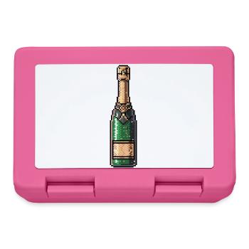 PixelChampagne Flasche Retro - Boîte à goûter - rose - Devant