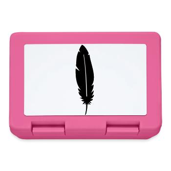 Feather silhouette - Lunchbox - pink - Front