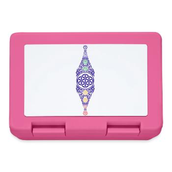 Spiritualität Meditation Heilige Geometrie Lotus - Brotdose - Pink - Vorne