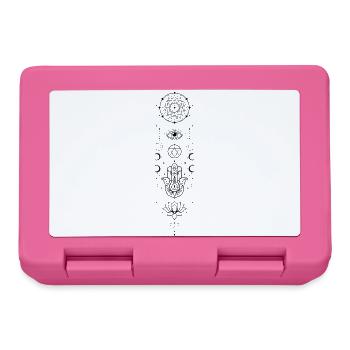 Spiritualität Heilige Geometrie Lotusblume Zen - Brotdose - Pink - Vorne