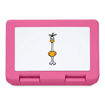 Road Runner Kuckuck Vogel lustig langer Hals steht - Brotdose - Pink - Vorne