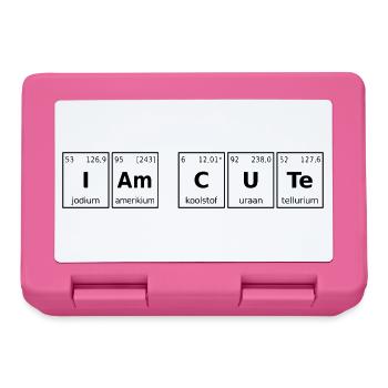 I'm cute periodic table - Lunchbox - pink - Front