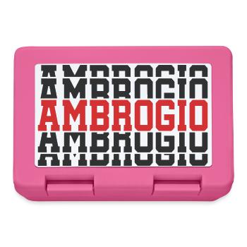 t-shirt Ambrogio gift t-shirt stacked text - Lunchbox - pink - Front
